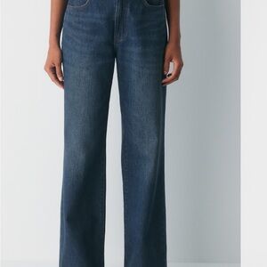 NWT Denim Forum The Farrah Hi-Rise Wide Jean